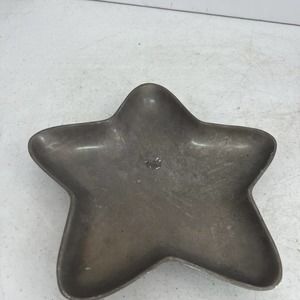 IHI Star Shaped Silver Metal Candy Tray Made In India 10" by 10"